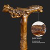 Wooden Walking Cane, Hand-Carved Wood Walking Cane for Men and