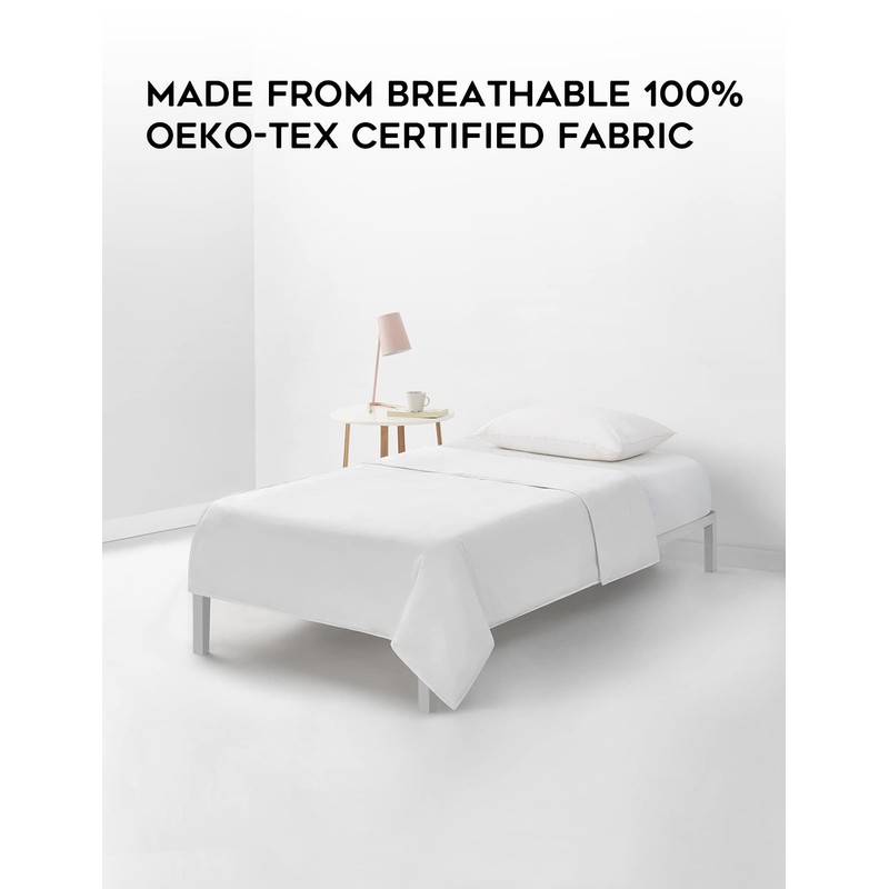 YnM Cotton Duvet Cover for Weighted Blankets (White, 36''x48'')