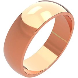 Aranato Pure Copper Ring Wide without Magnets 7 mm, Copper