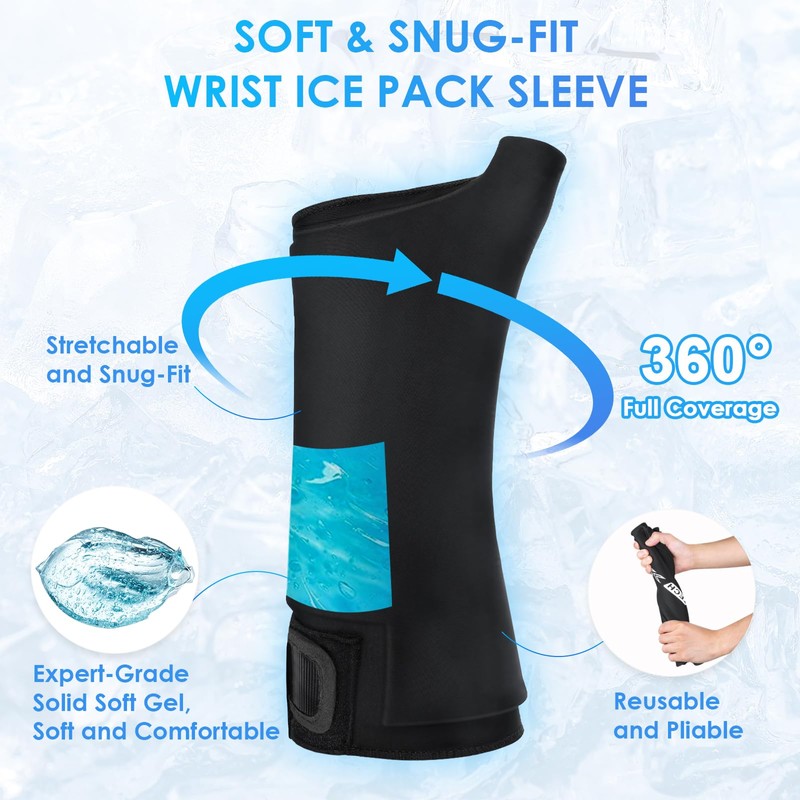 Comfitech ComfiTECH Wrist Ice Pack Wrap for Hand, Thumb &