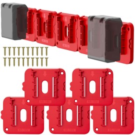 Crtbelfy Battery Holder Compatible for Milwaukee 18V Battery, Wall Mount Batteries Storage for Work Van, Shelf, Toolbox - 10 Pack