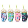 AJLTPA 4Pack Reusable Iced Coffee Sleeve Insulator Sleeves for Cold