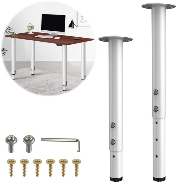 FOROIRON Adjustable Table Legs,Metal Adjustable Height Desk Legs,Adjustable Furniture Legs