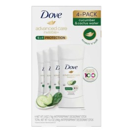 Desodorante en Barra Dove Advanced Care Invisible Pepino y Agua de Cactus – Pack x4