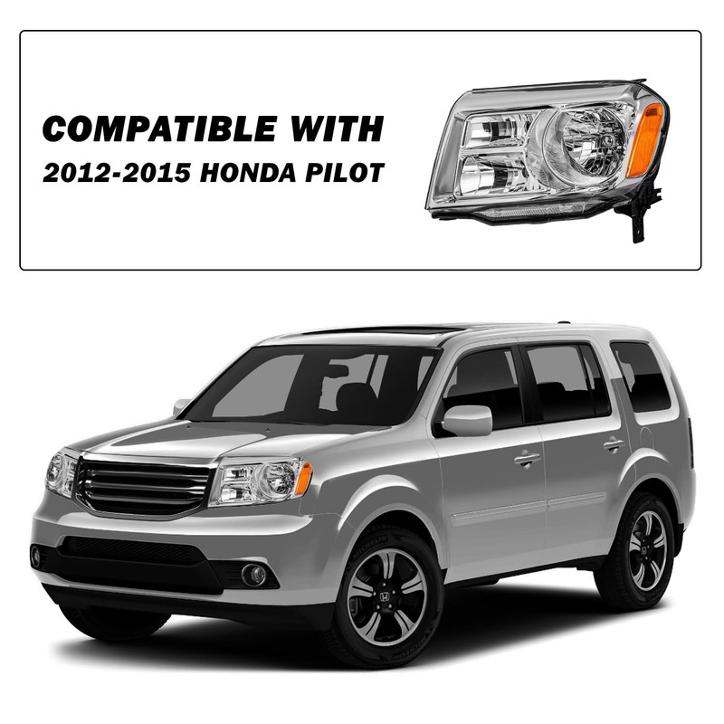 SOCKIR Headlight Assembly Pair Fit for 2012 2013 2014 2015