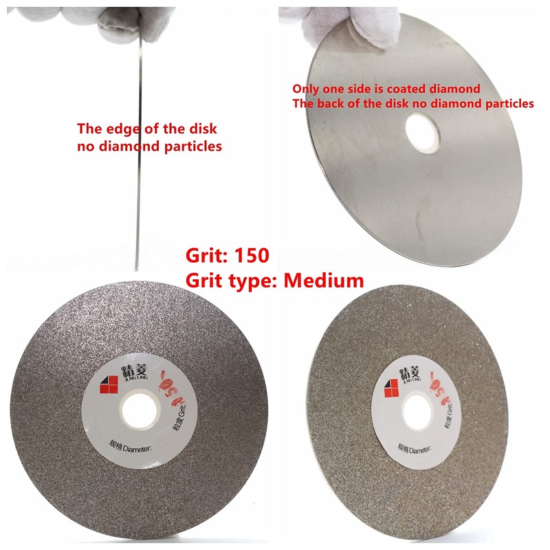 (Grit 150) - JOINER Diamond Coated Flat Lap Disc Grinding
