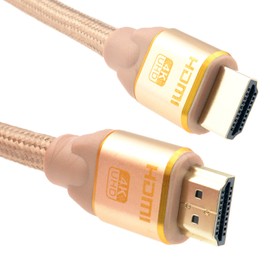 Pure Copper HDMI 2.0b 2160p 4K UHD TV Braided High Speed Cable Connection Cable Gold-Plated 0.5 m [0.5 m / 0.5 m]