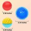 ECO-FUSED 3-Pack Squeaky Dog Toy Balls - Spiky Chew Toys