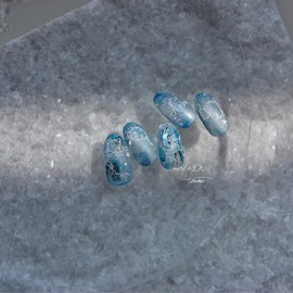 Nail Art Sticker Summer Ripple Nail Decals Reticular Water Wave Ocean Manicure for Women Girls (Water Ripple)