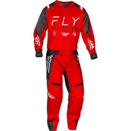 Fly Racing F-16 Red/Charcoal/White Adult Moto Gear Set - Pant and Jersey Combo
