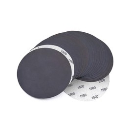 6 Inch (150mm) 1500 Grit High Performance Waterproof Hook & Loop Sanding Discs Heavy Duty Silicon Carbide Round Flocking Sandpaper for Wet/Dry Sanding Grinder Polishing Accessories, 20-Pack