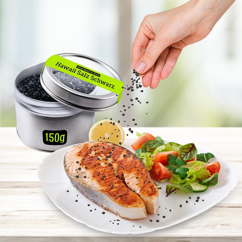 Hawaii Salt, Black, 150 g in Tin