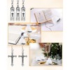 Blushtier Holy Water Bottle Keychain with Rosary Beads Crucifix, Catholic