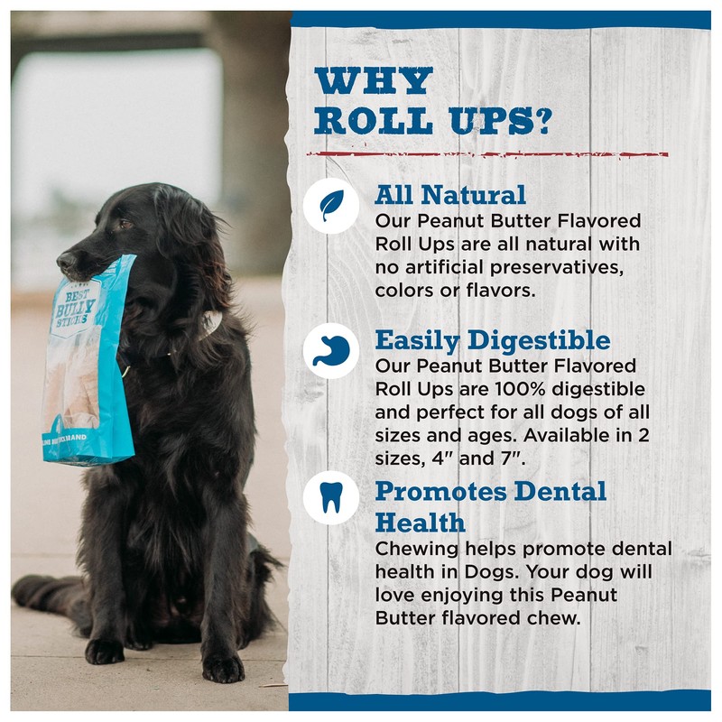 Best Bully Sticks Roll Ups - All-Natural, Highly Digestible Dog