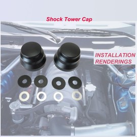 ZrAutomch Strut Tower Caps Fit for Dodge Challenger Charger Chrysler Replace#77072464 (Black)