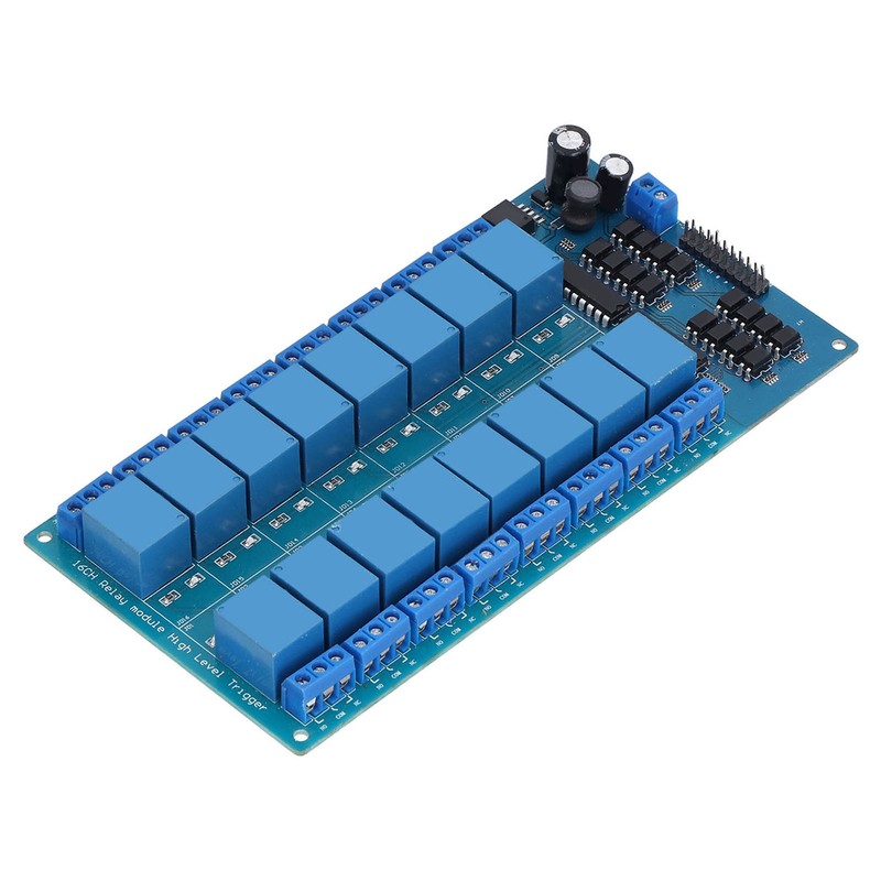 Relay Module 16 Channel with Optocoupler Protection Power Supply High