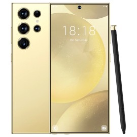 Wrioyilr S24 Ultra 5G Android Phone 7.3" HD Display 144Hz Octa Core 8GB+1TB Snapdragon 800 Series Gaming Phone LTE Frenchcolor: Gold, plug: US, storage capacity: 512 GB, ram: 16g