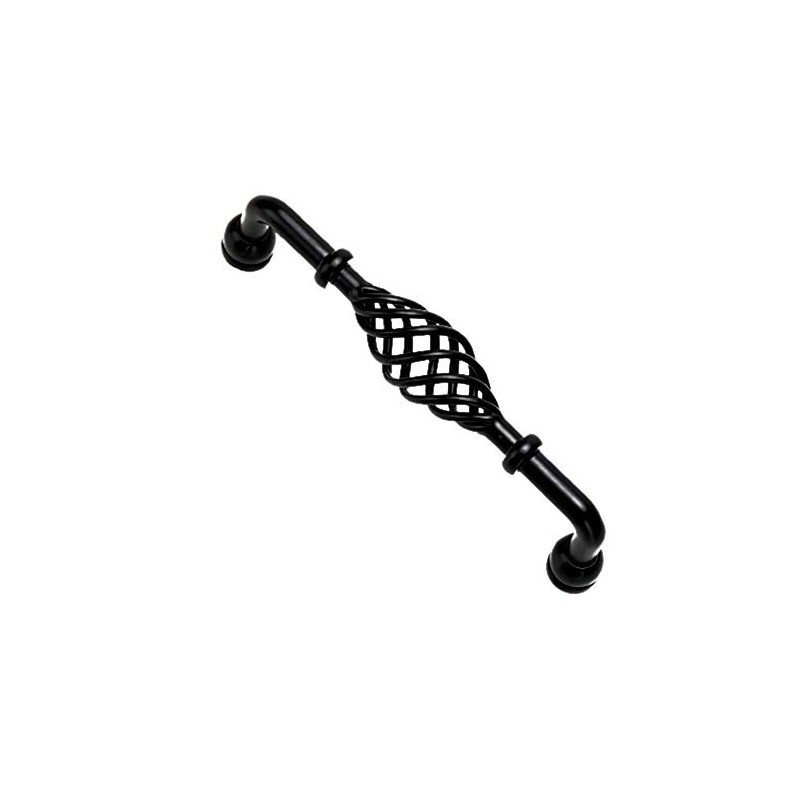 WISHTISY 6 Pack Black Birdcage Cabinet Hardware Handle Pull