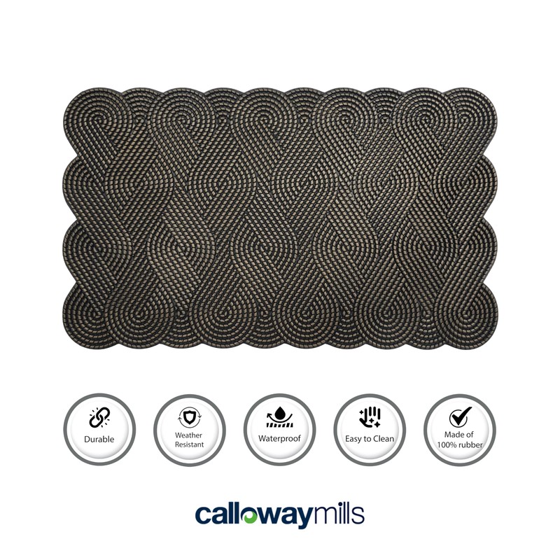 Calloway Mills Knotted Rubber Mat 18 ''x 30'' (Gold)