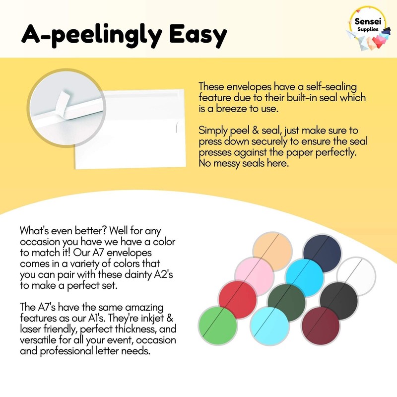 Sensei Supplies 110 4 ⅜ x 5 ¾ White Invitation