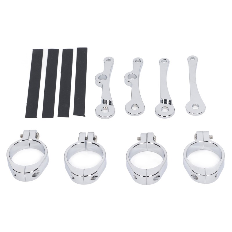 Motorcycle Headlight Mounting Bracket 39 to 41mm Bright Silver Surface