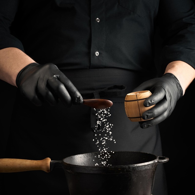 DuraBasic Heavy Duty Black Nitrile Gloves - 6 Mil Thickness,