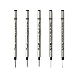 Ohto Ceramic Roller Water-Based Refills C-305P, Black Ink, Metal Body Fine Point 0.5mm, Non-Dry Out Mechanism, Compatible with Ohto CR01/CR02 models, 5-Pack