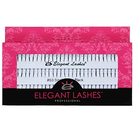 Elegant Lashes Individual Single Short Black Lashes (Single Pack - 1 Tray)
