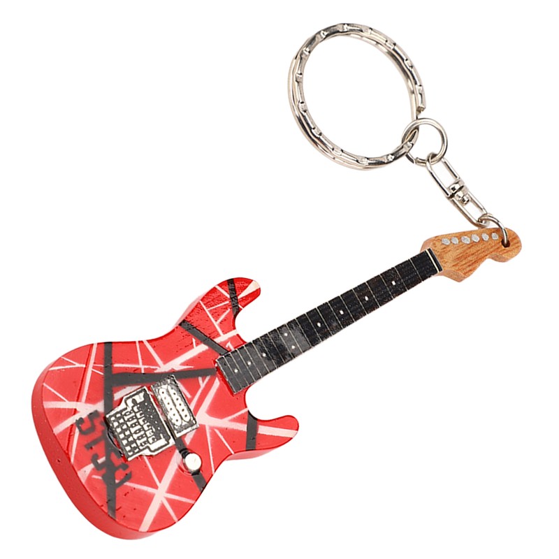 Guitar Keychain Portable Cute Mini Guitar Pendant Key Chain Ring