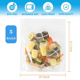 5×Seafood Boil Bags Large Size Boil Bag for fish, crab, shrimp, and veggies - cooking and storage bag (Large)