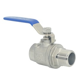 1Pcs Full Port Ball Valve 3/4'' - Heavy Duty Male NPT (MNPT) X Female NPT (FNPT) Thread with Long Handle Switch,Stainless Steel 304 for Water, Oil, and Gas,1000WOG