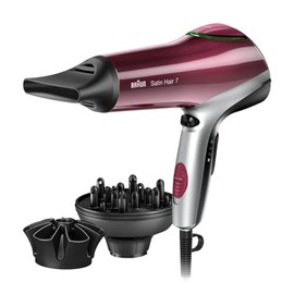Braun Satin Hair 7 Haartrockner, professioneller F√∂hn mit IonTec und Colour Saver Technologie, HD770, 1 St√ºck (1er Pack), Schwarz/Rot