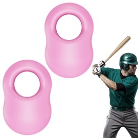 [2 Pack & 2 Size] Baseball Thumb Guard for Pro Batters, Hitter Training Aid, Thumb Guard Baseball & Softball Baseball Batting Grip Baseball Accessories Training Equipment Reduce Bat Sting-Pink