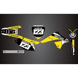 Attack Graphics Custom Fury Complete Bike Graphics Kit for Suzuki DR-Z 125L 2008