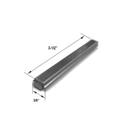 Gordon Glass™ Stainless Steel Strike Plate for Framed Swing Shower Doors - 3-1/2" Long