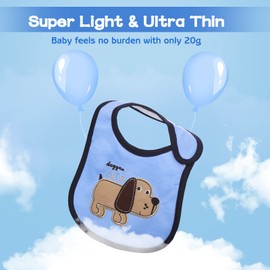 Lictin Baby Bibs for Girls 12 pcs Unisex Waterproof Saliva Towel Baby Bibs, Waterproof Layer Absorbent Teething Dribble Bandana Drool Bibs, for Newborn Infant Toddler 3-24 months