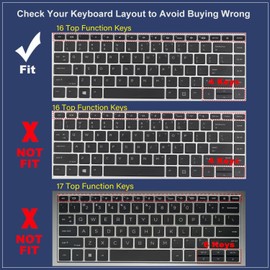 MUBUY Keyboard Cover for 14" HP Probook 440 445 G8 G9 G10, HP Probook 640 G7 G8 Laptop 14 inch, HP Probook 14 Laptop 2023 2022 Keyboard Protective Accessories-Black