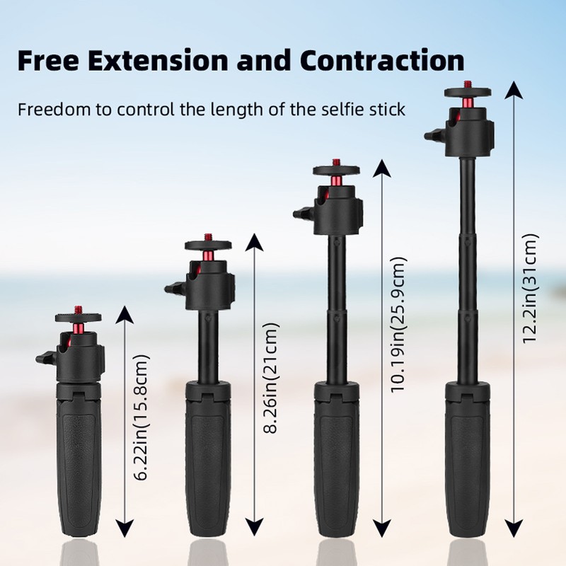 Desktop Camera Tripod Cell Phone Selfie Stick Aluminum Alloy Extendable