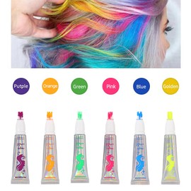 RoseFlower Haarkreide Set, 6 Farben Temporäre Haarkreide, Auswaschbarer Haarfärbestift, Sofortige Haarkreidefarbe, Hair Chalk Fasching Haarfarbe Für Weihnachten Party