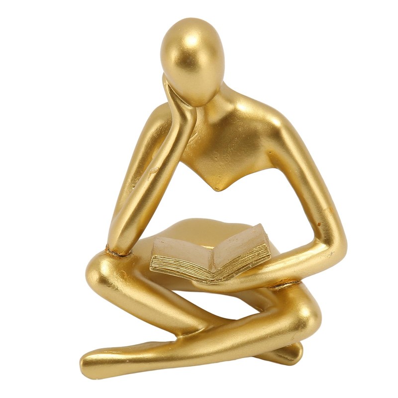 Thinker Sitting Figure, Good Decoration Fine Workmanship Resin Abstract Statue