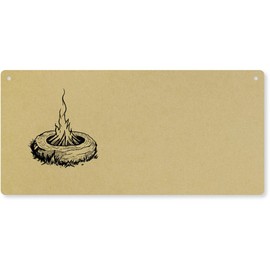 'Campfire Pit ' Large Wooden Wall Plaque/Door Sign (DP00062998)