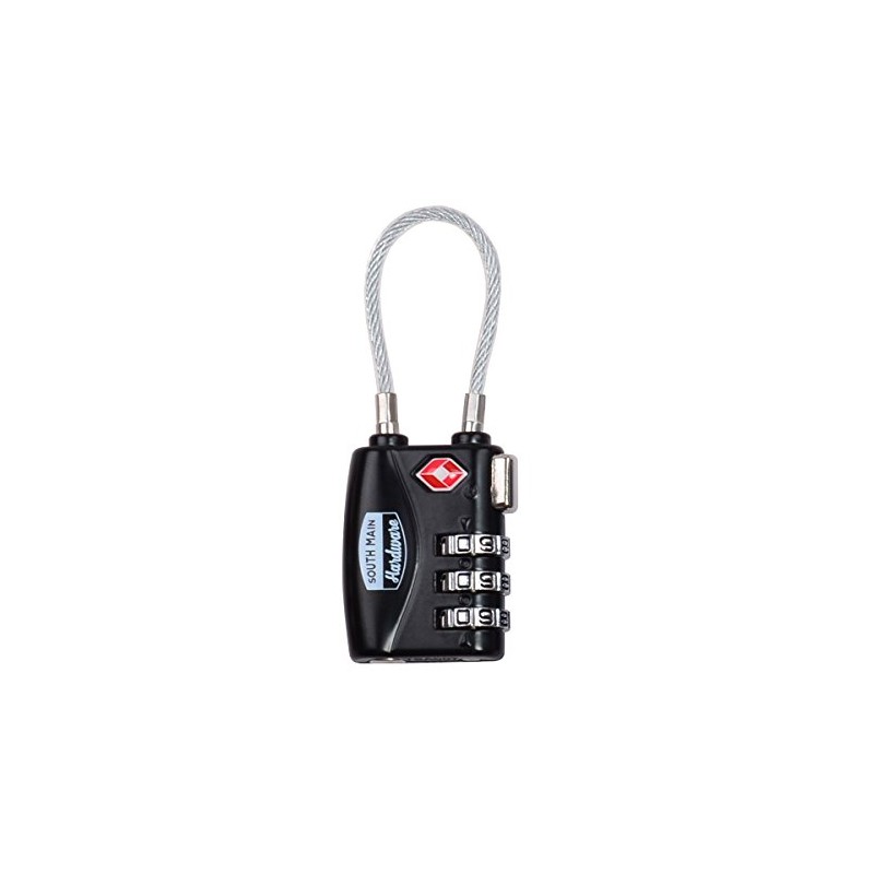 South Main Hardware TSA Accepted Combination Cable Luggage Lock in