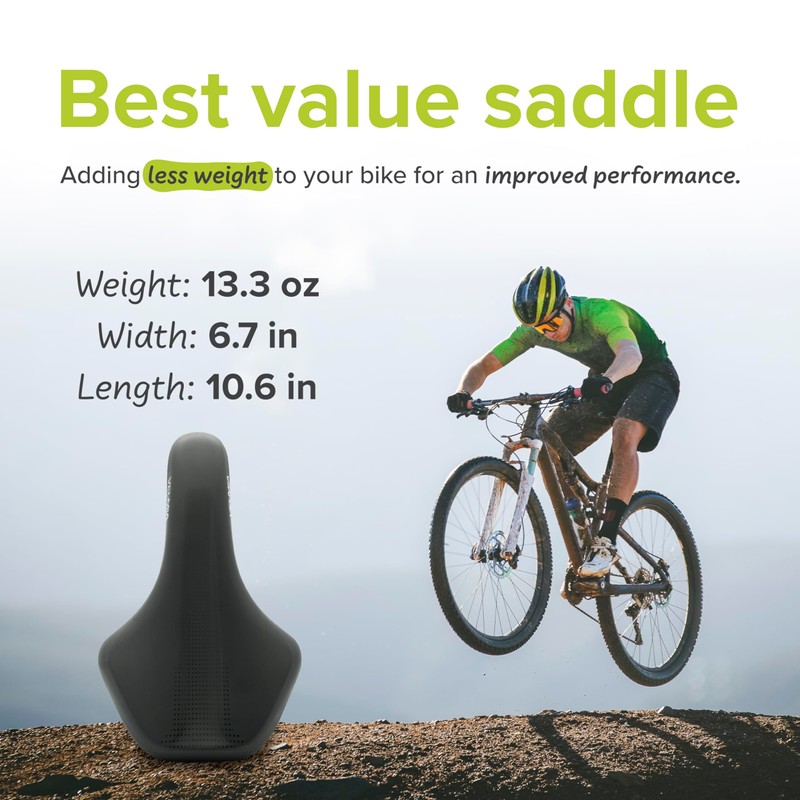 VELMIA Bicycle Saddle 100% Waterproof, Seamless & Ergonomic Design -