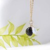 Morion Black Crystal Moonstone Pendant Top po180807-3