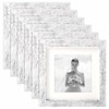 TOFOREVO 6x6 Picture Frames Set of 6 Distressed White Wood