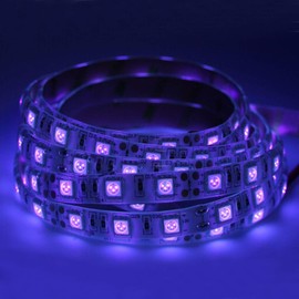 comboss LED UV Black Light Strip 16.4Ft DC 12V 300 SMD 5050 LED 72W Flexible Waterproof IP65 LED Strip