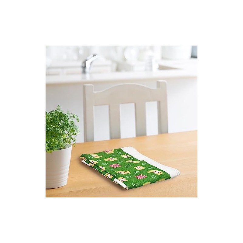 Maeda Dyeing Washo Washoko Tenugui Towel, Mameshiba no Oshi, Green,