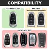 for Hyundai Sonata Key Fob Cover and Leather Keychain -