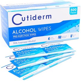 Cutiderm Pre-Injection Alcohol Wipes/Swabs Box of 500 Sachets