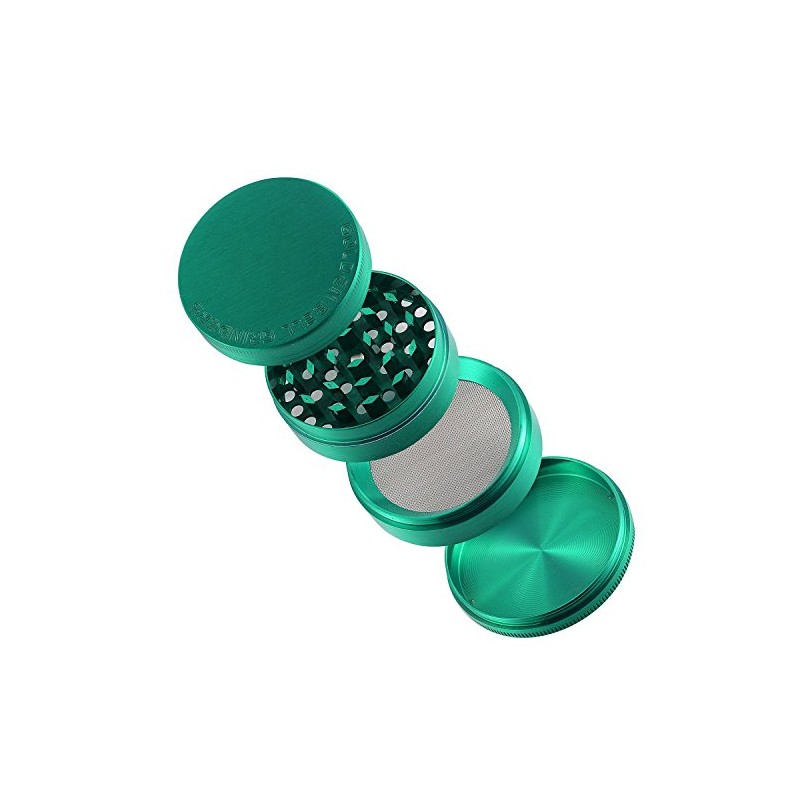 LIHAO 2" Grinder 4 Piezas Grinder Metálico con Rascador Polen
